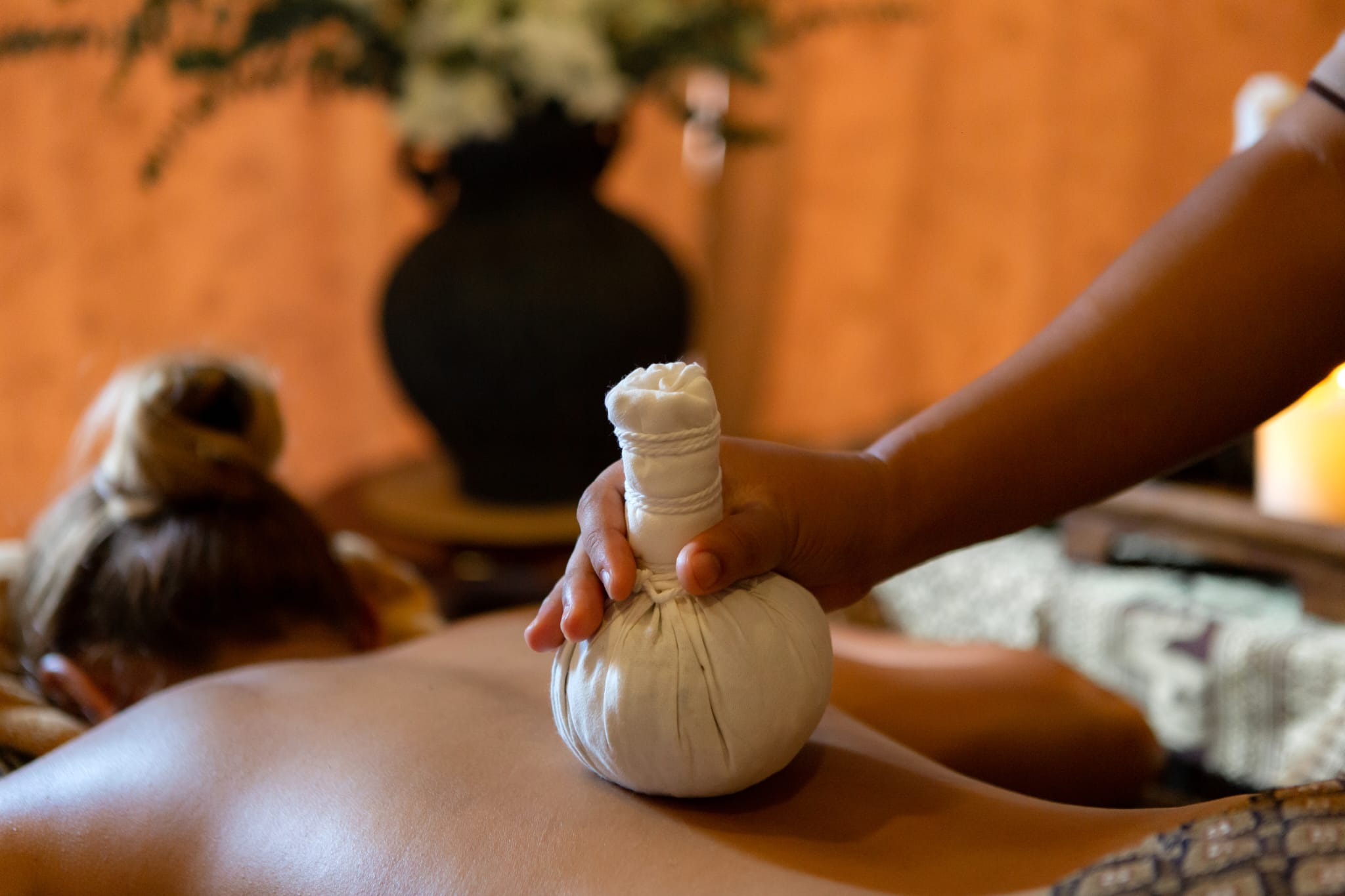 Tranquil and authentic traditional Thai massage room at PhoThai Samui